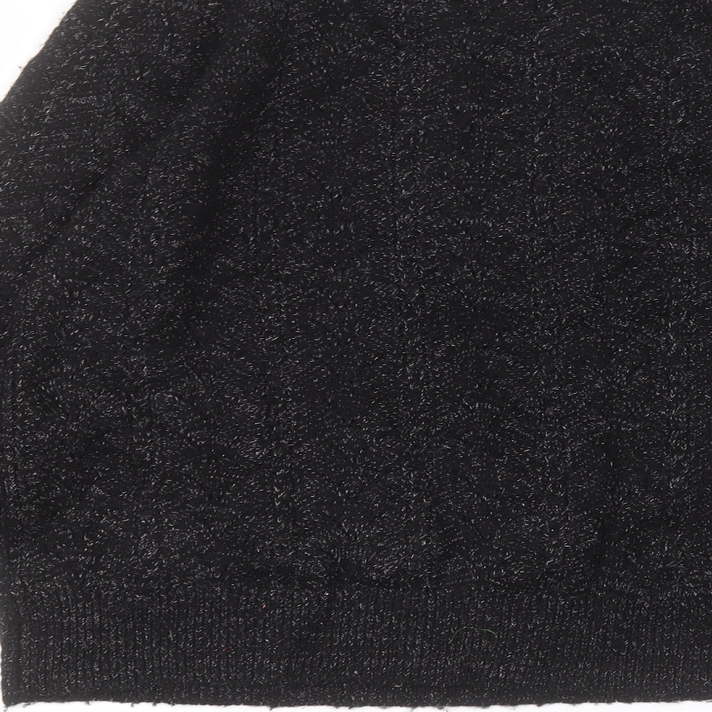 Matalan Womens Black Round Neck Acrylic Pullover Jumper Size L