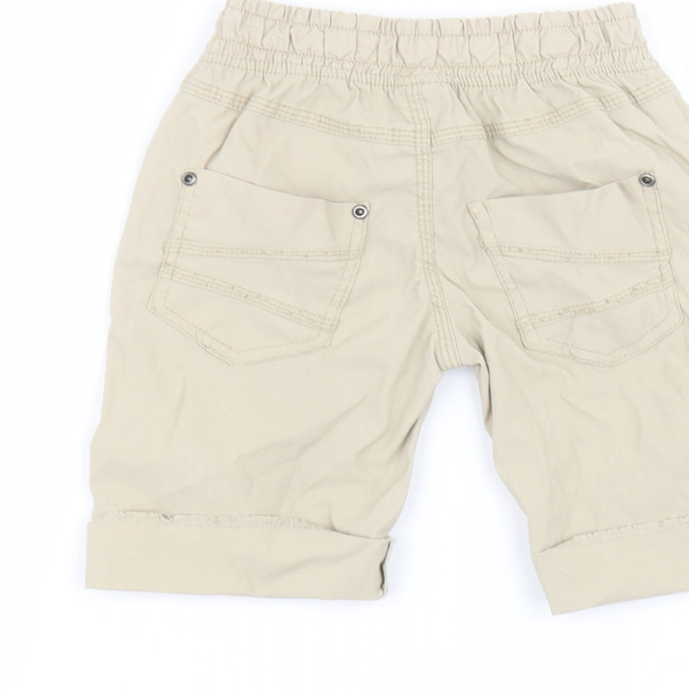 nadia fashion Boys Beige Cotton Bermuda Shorts Size 6 Years Regular