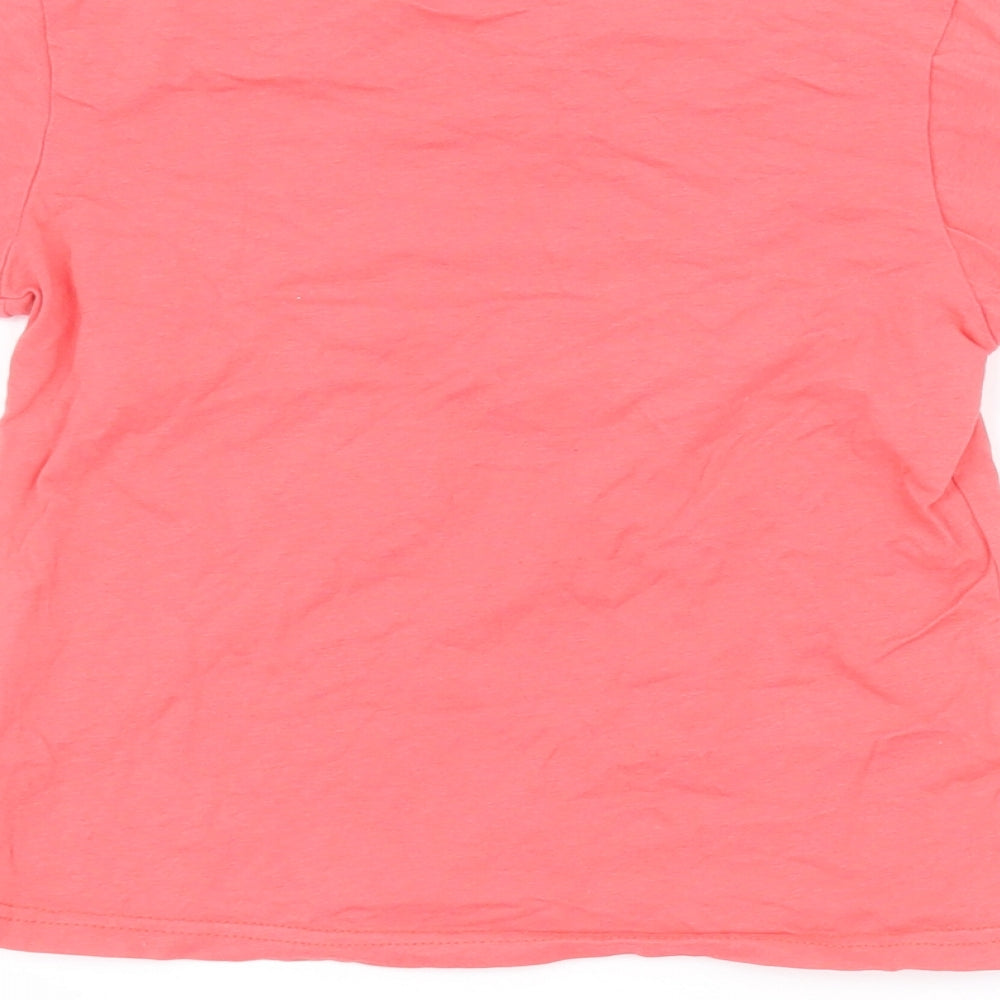 ASSB Girls Pink Cotton Basic T-Shirt Size 5 Years Round Neck