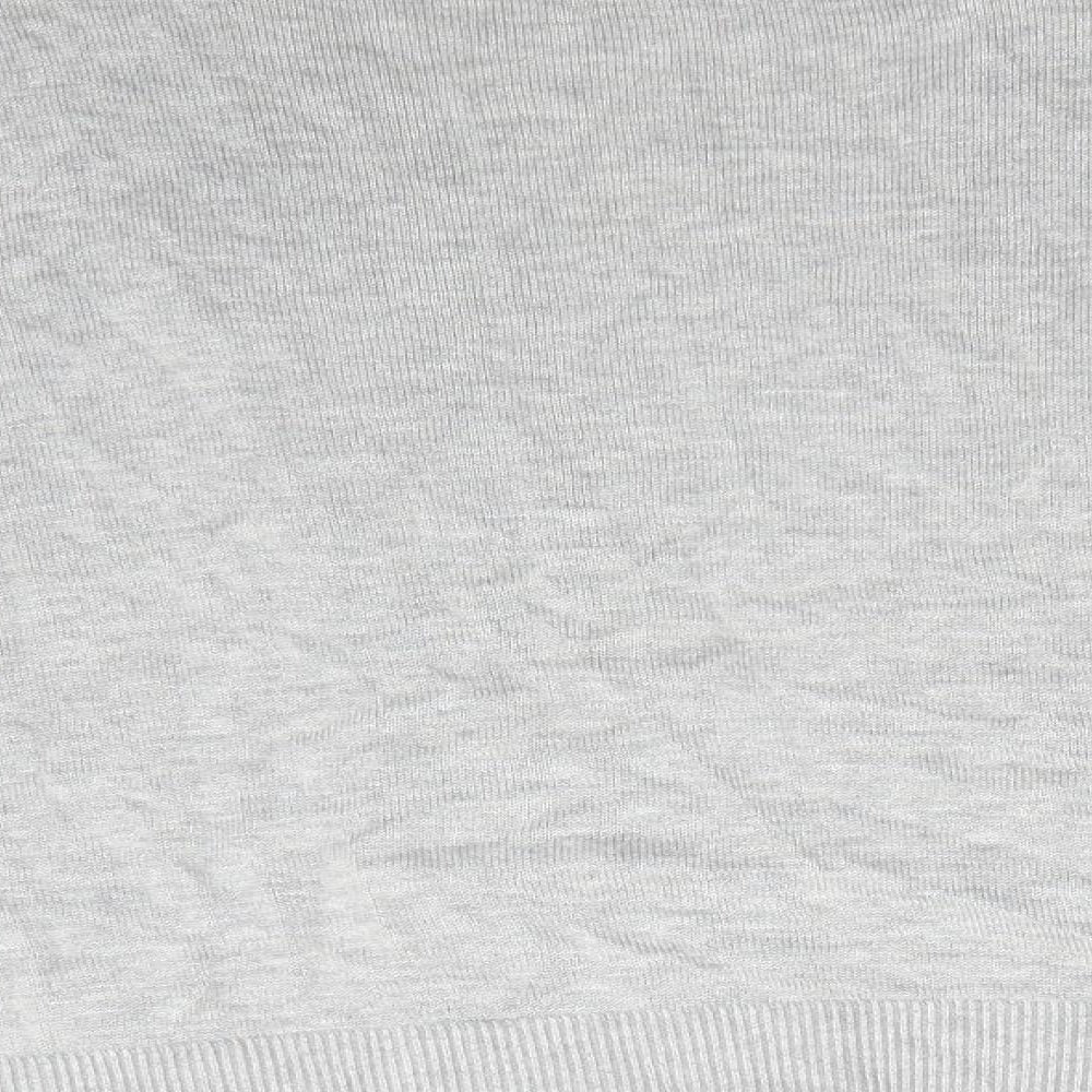 Wallis Womens Grey V-Neck Viscose Cardigan Jumper Size L - Light Grey