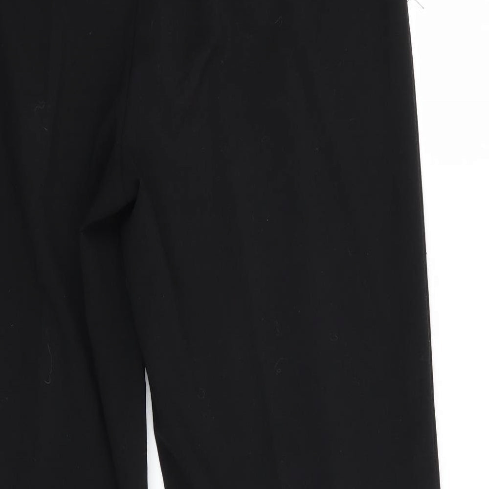 Marks and Spencer Womens Black Polyester Trousers Size 12 L27 in Regular