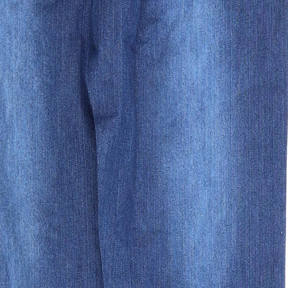 Secret Ruby Womens Blue Cotton Straight Jeans Size 10 L32 in Regular - Mid Blue