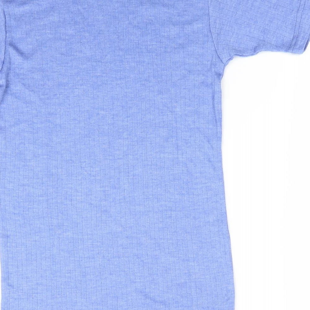 Click Workwear Womens Blue Polyester Tunic T-Shirt Size M Round Neck - Sky Blue Soft Feel