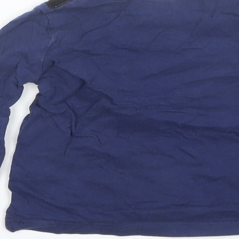 Tesco Boys Blue Cotton Basic T-Shirt Size 2-3 Years Round Neck - Superman