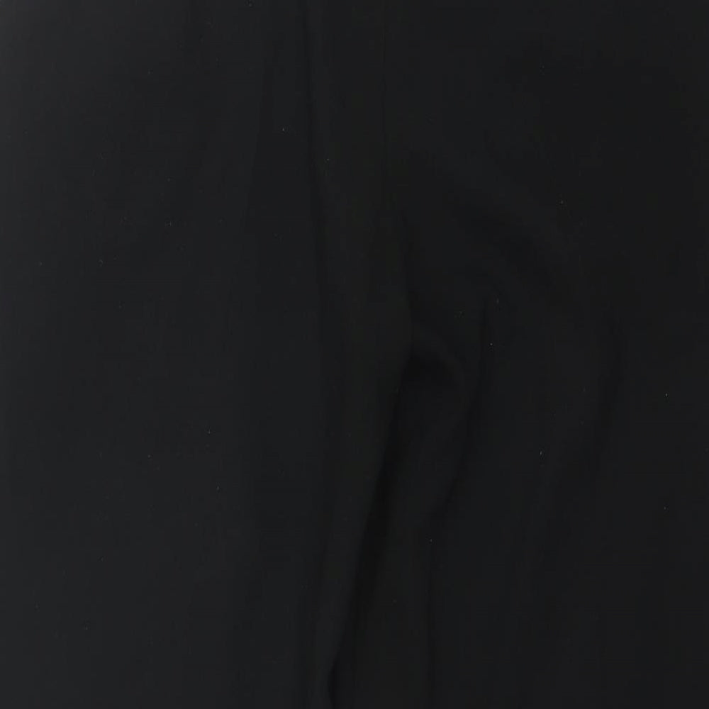 Marks & Spencer Womens Black Polyester Dress Pants Trousers Size 14 L24 in Regular