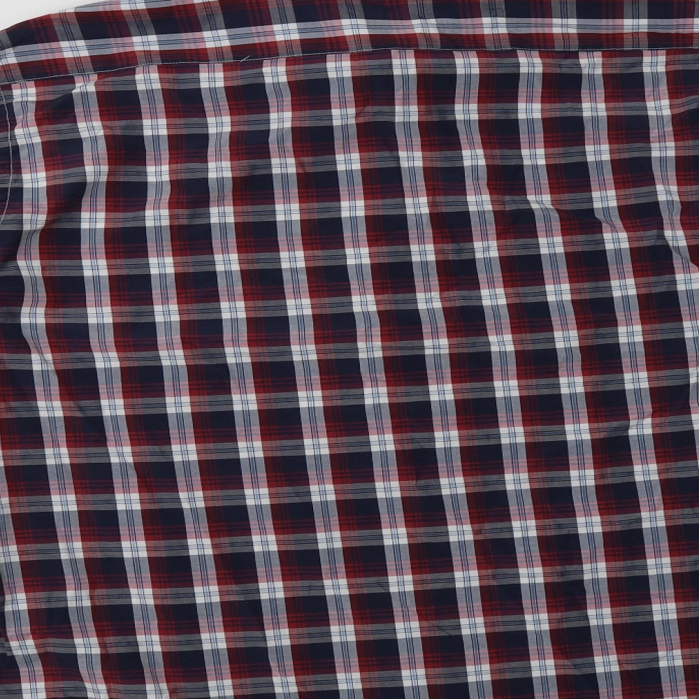 Carabou Mens Multicoloured Check Polyester Button-Up Size XL Collared