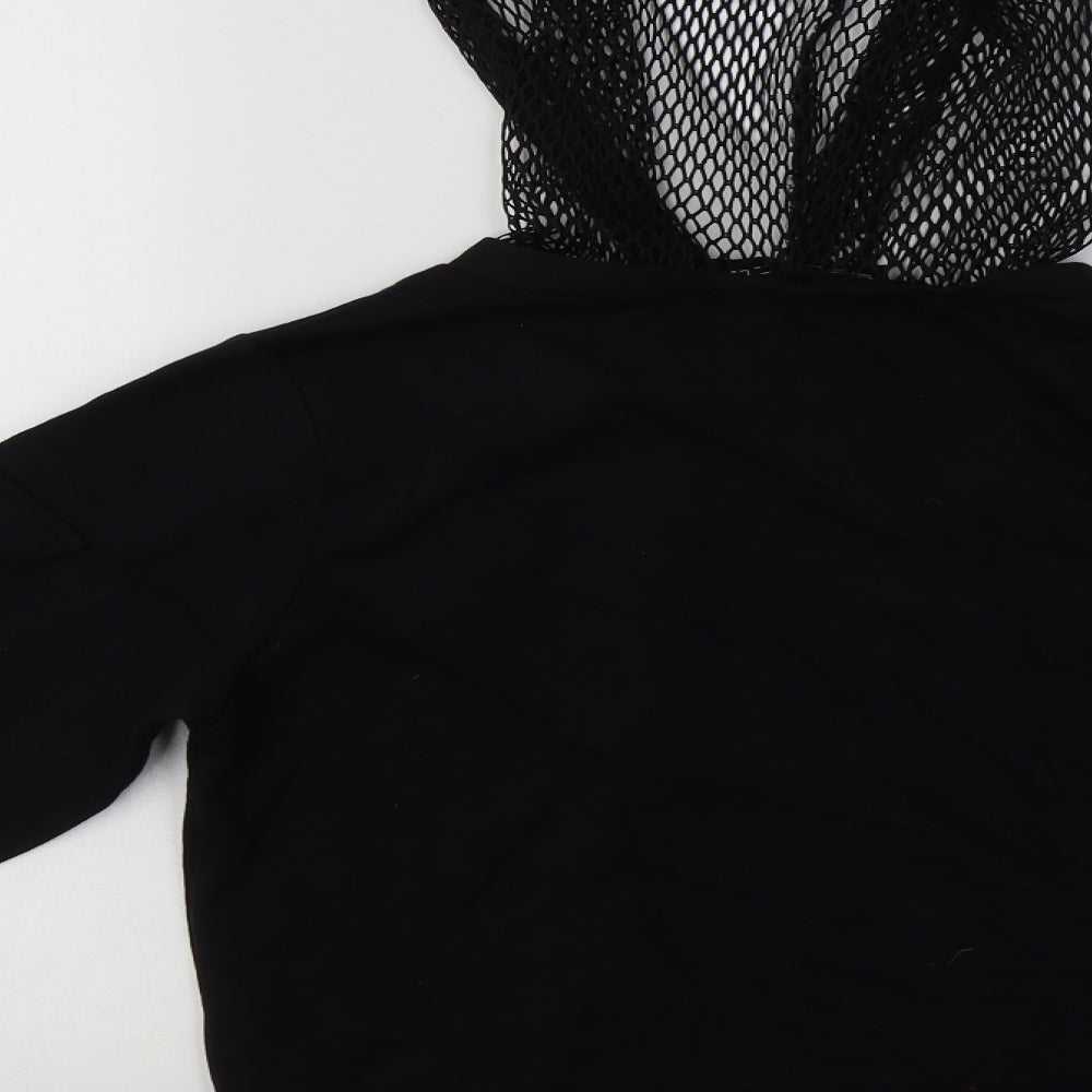 Select Womens Black Cotton Pullover Hoodie Size XS