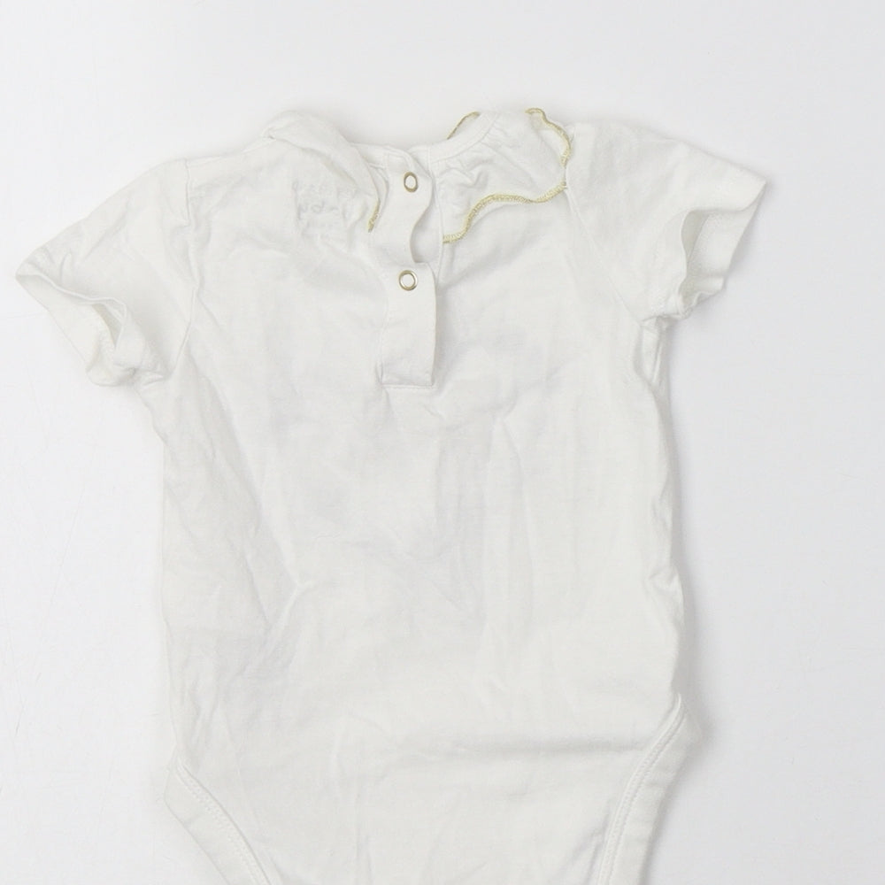 River Island White Cotton Romper One-Piece Size 6-9 Months - Lovely
