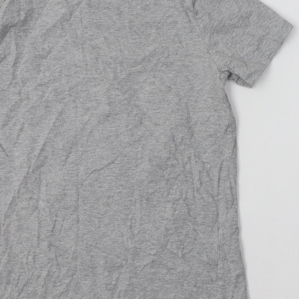 F&F Girls Grey Cotton Basic Polo Size 8-9 Years Crew Neck - Gaming