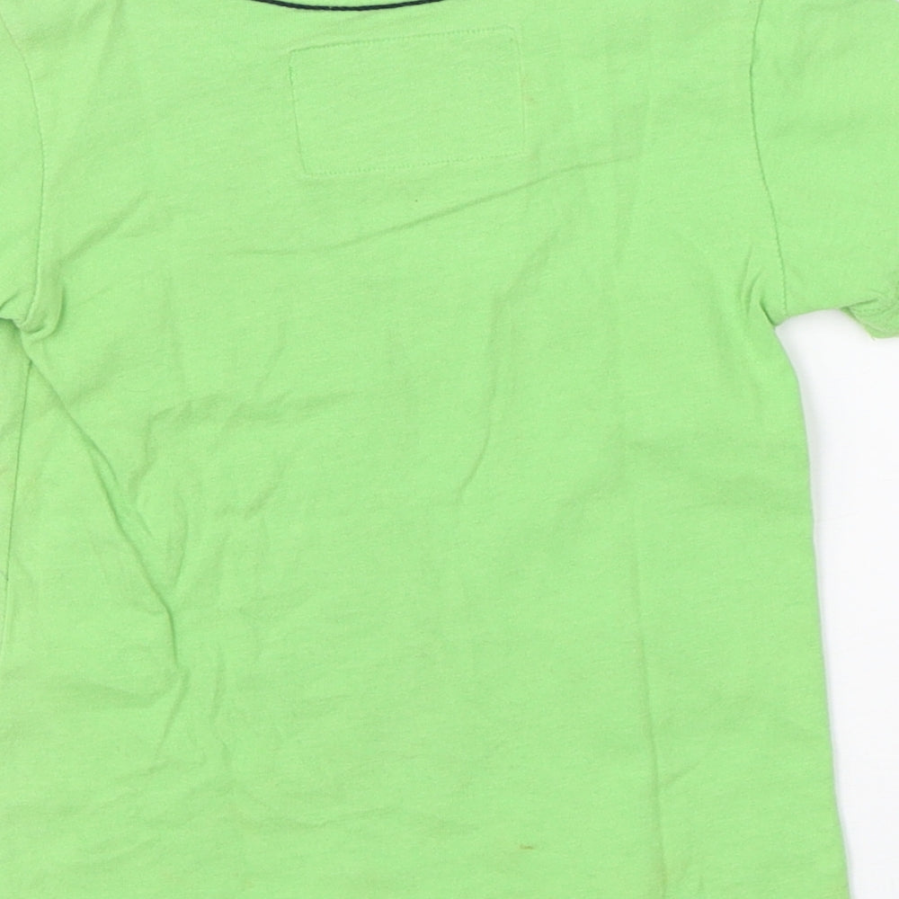 Kangaroo Boys Green Cotton Basic T-Shirt Size S Round Neck