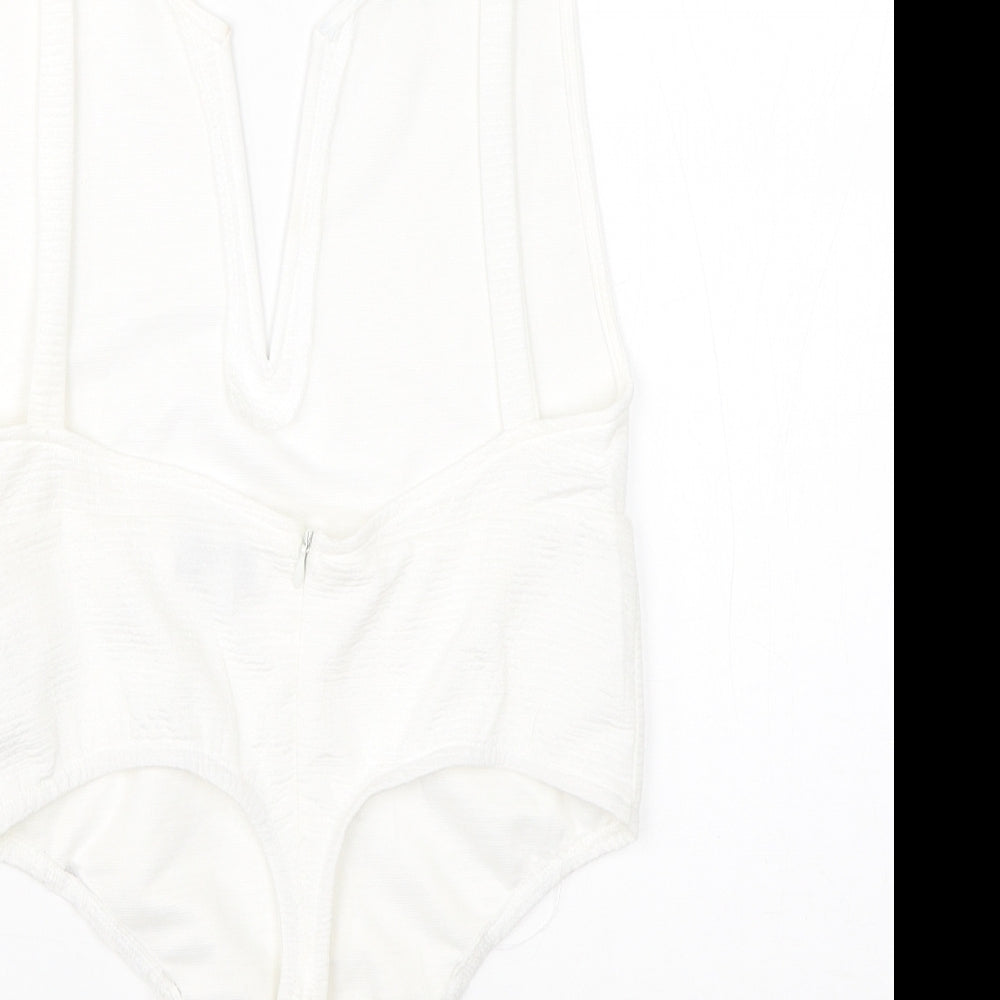 In the Style Womens White Polyester Romper One-Piece Size 10