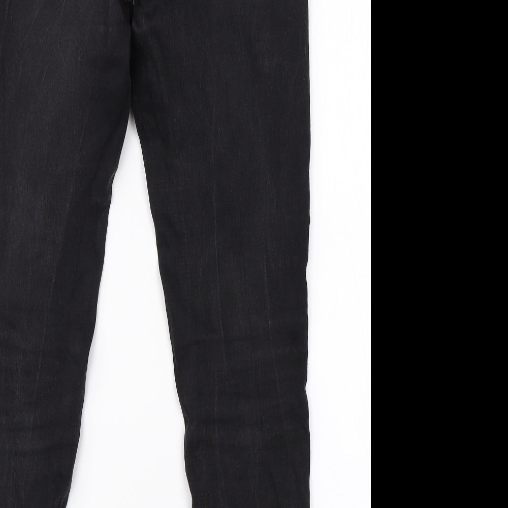 Golddigga Womens Black Cotton Skinny Jeans Size 10 L24 in Regular