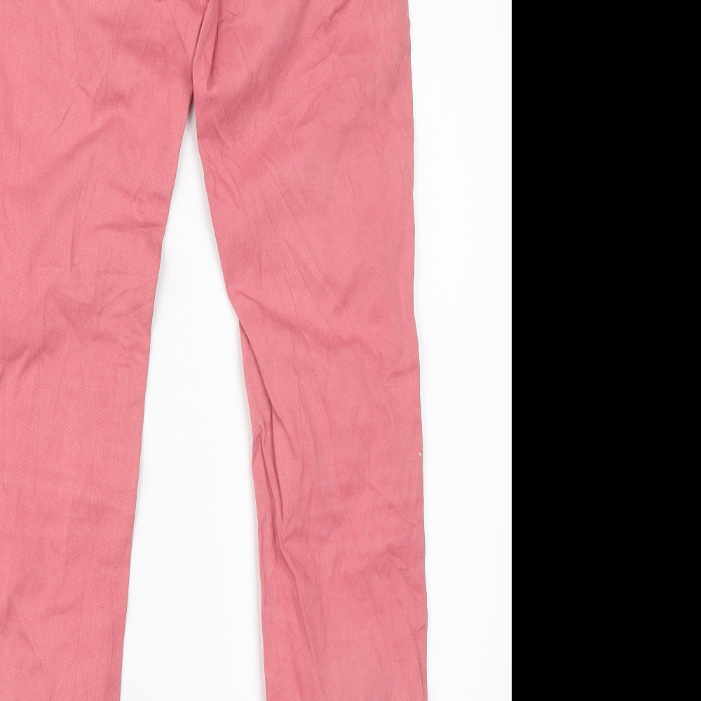 H&M Womens Pink Cotton Skinny Jeans Size 8 L28 in Regular
