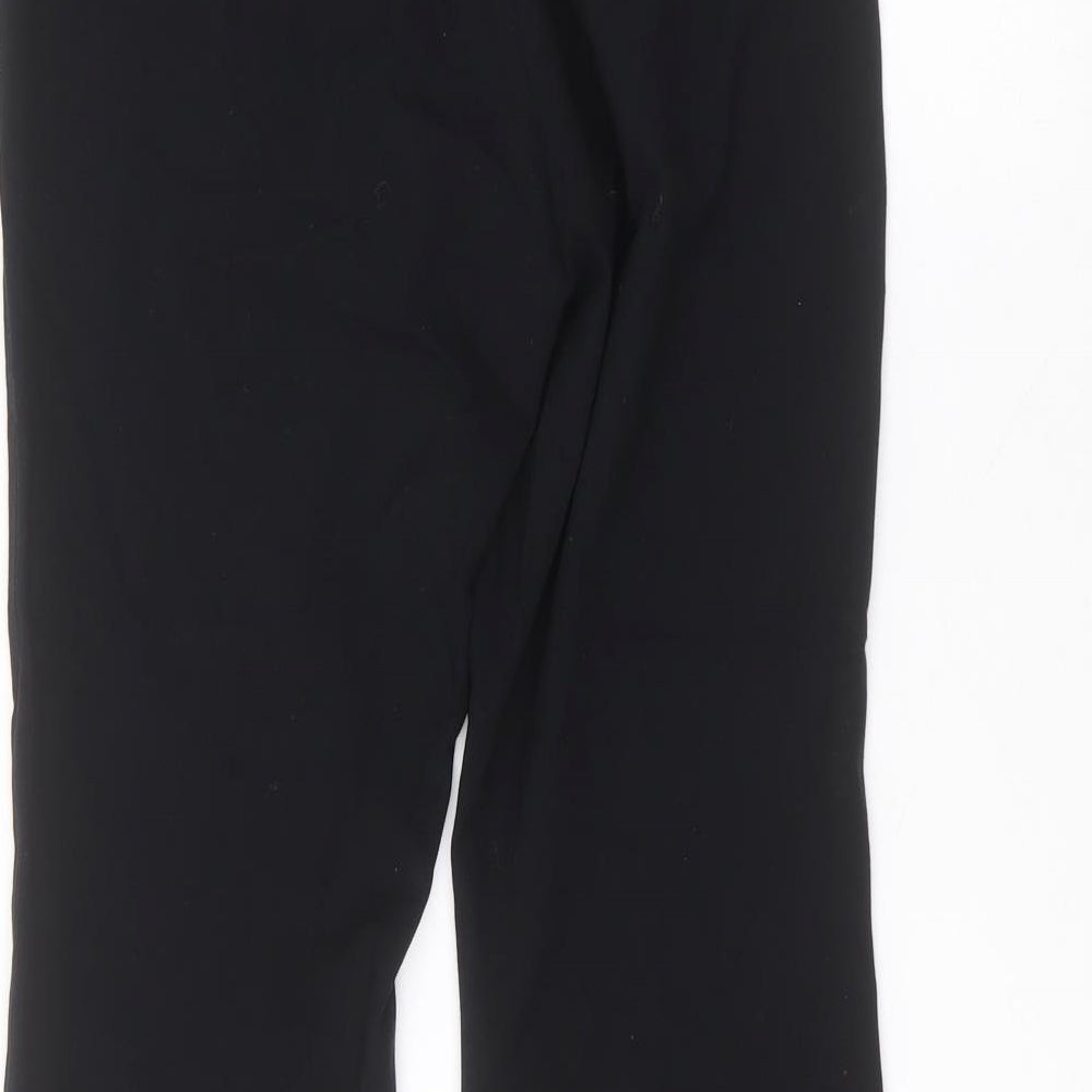 Marks and Spencer Womens Black Polyester Trousers Size 10 L25 in Regular