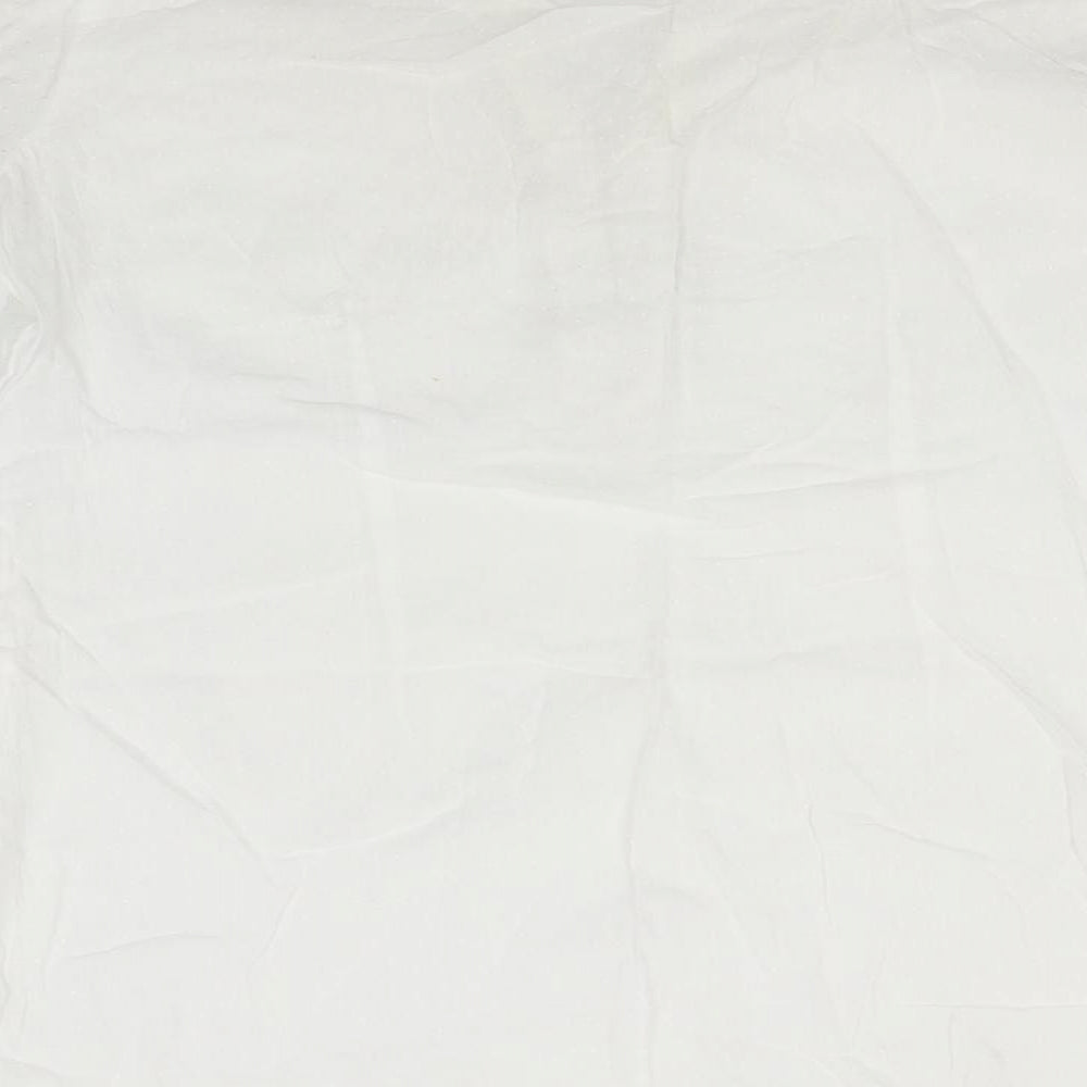BiBA Womens White Basic Blouse Size 6 Round Neck