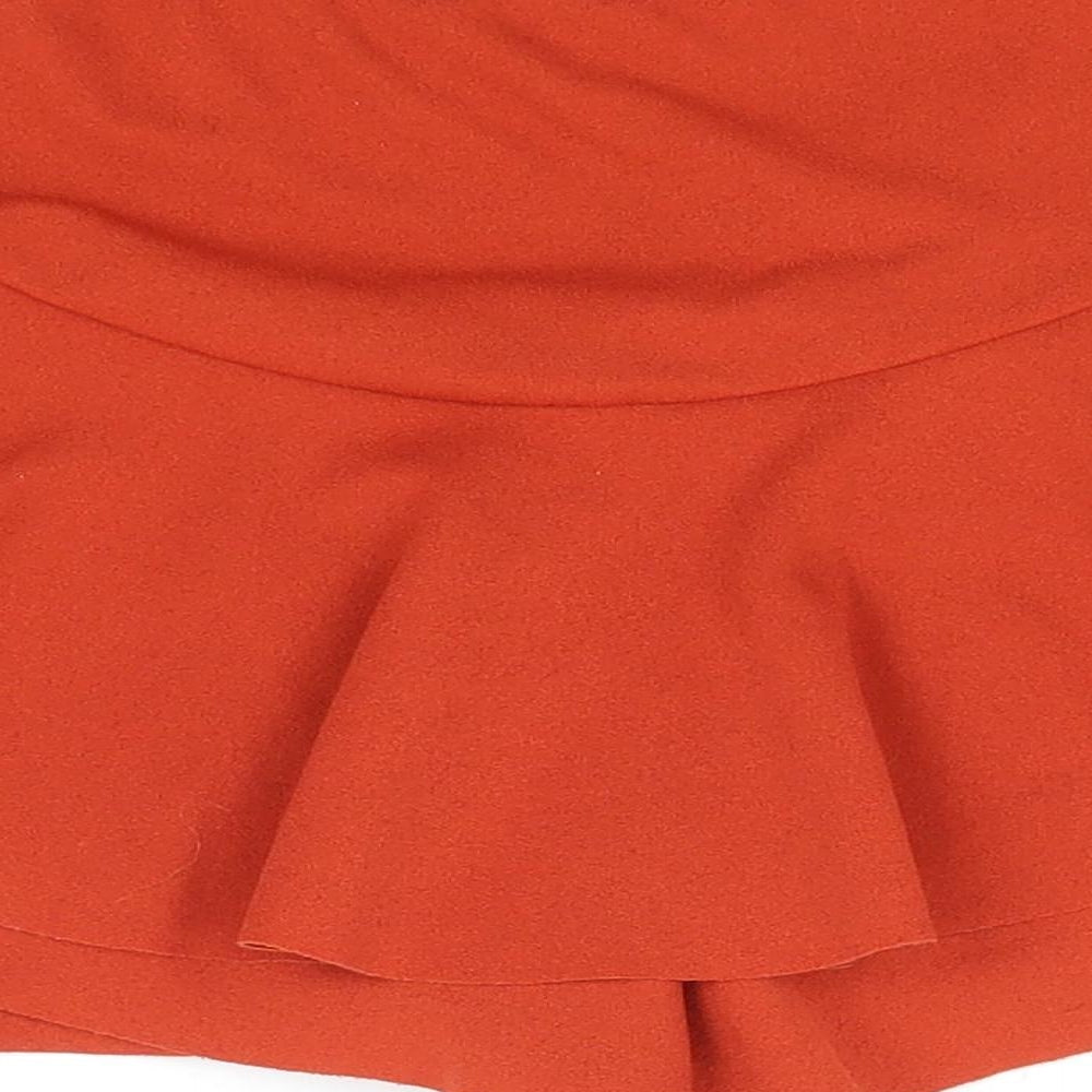 Preworn Womens Brown Polyester A-Line Skirt Size 10