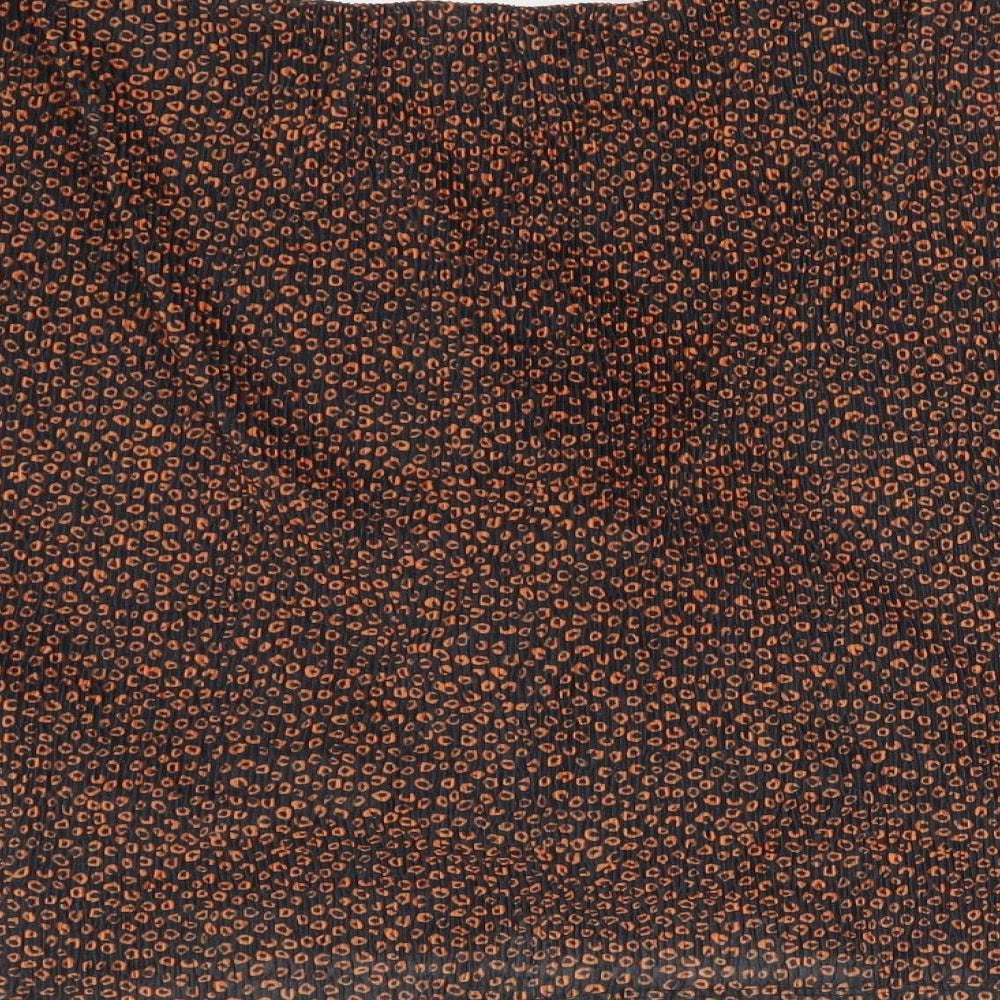 Marks & Spencer Womens Multicoloured Animal Print Polyester Basic T-Shirt Size 14 V-Neck