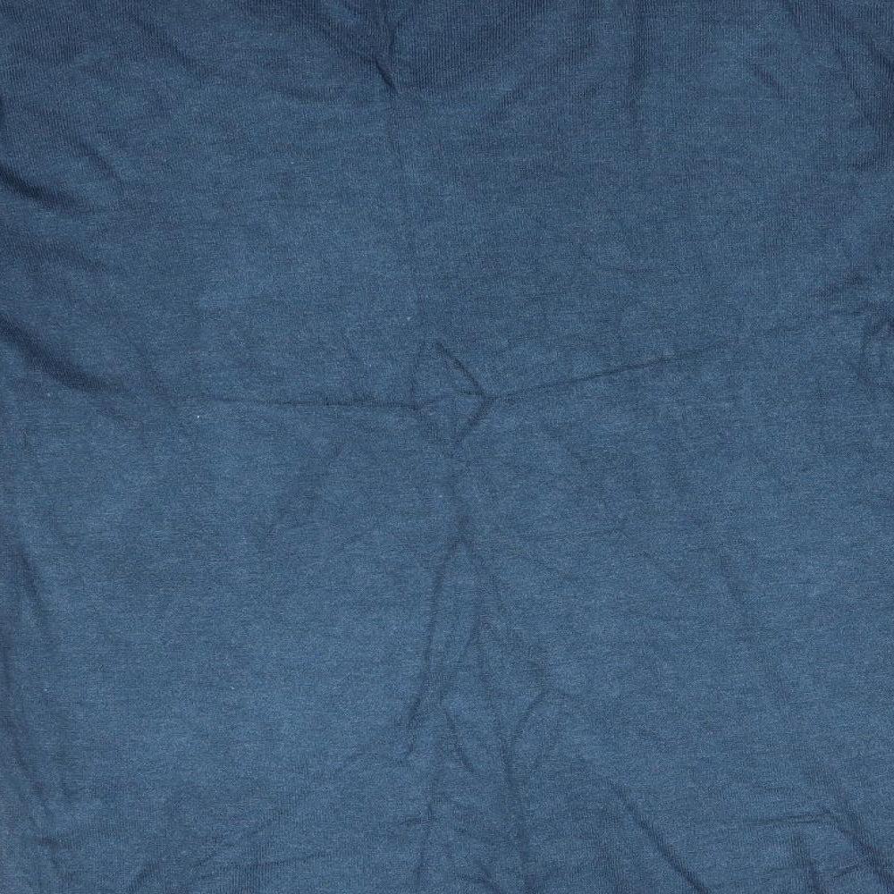 Atmosphere Womens Blue Viscose Basic T-Shirt Size 10 V-Neck