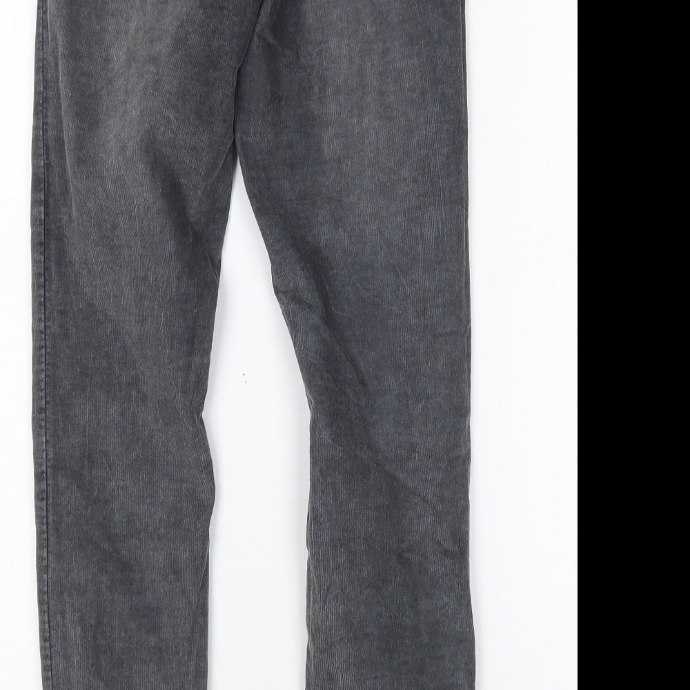 LOFT Womens Grey Cotton Skinny Jeans Size 8 L28 in Regular
