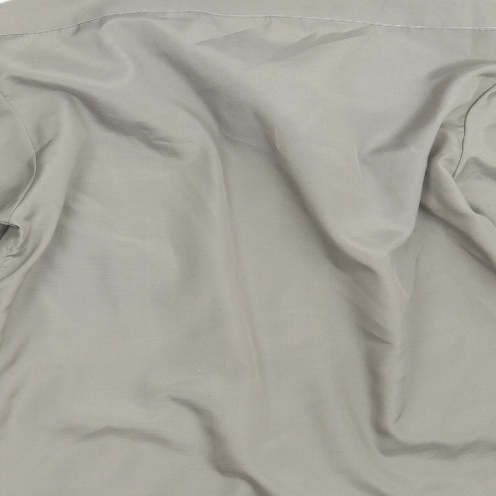 Hanover Mens Beige Polyester Button-Up One Size Collared Button