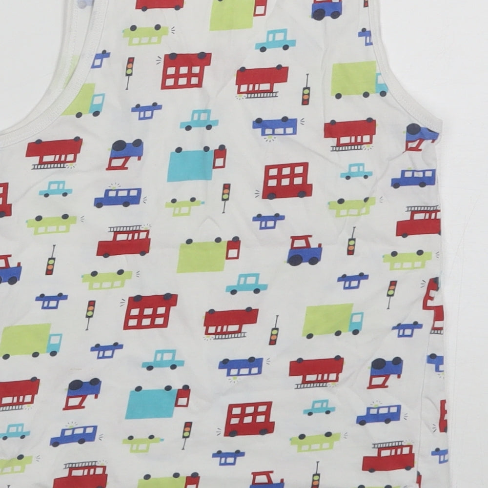 George Boys White Cotton Basic Tank Size 7-8 Years Round Neck