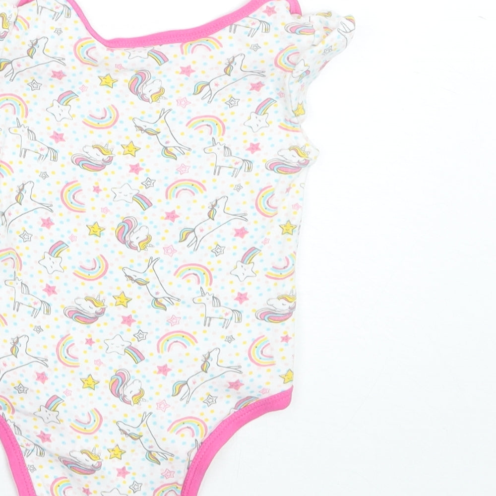 Pep&Co Baby White Cotton Romper One-Piece Size 6-9 Months