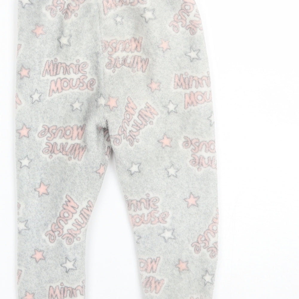 Primark Girls Grey Polyester Pyjama Pants Size 2-3 Years - Minnie mouse