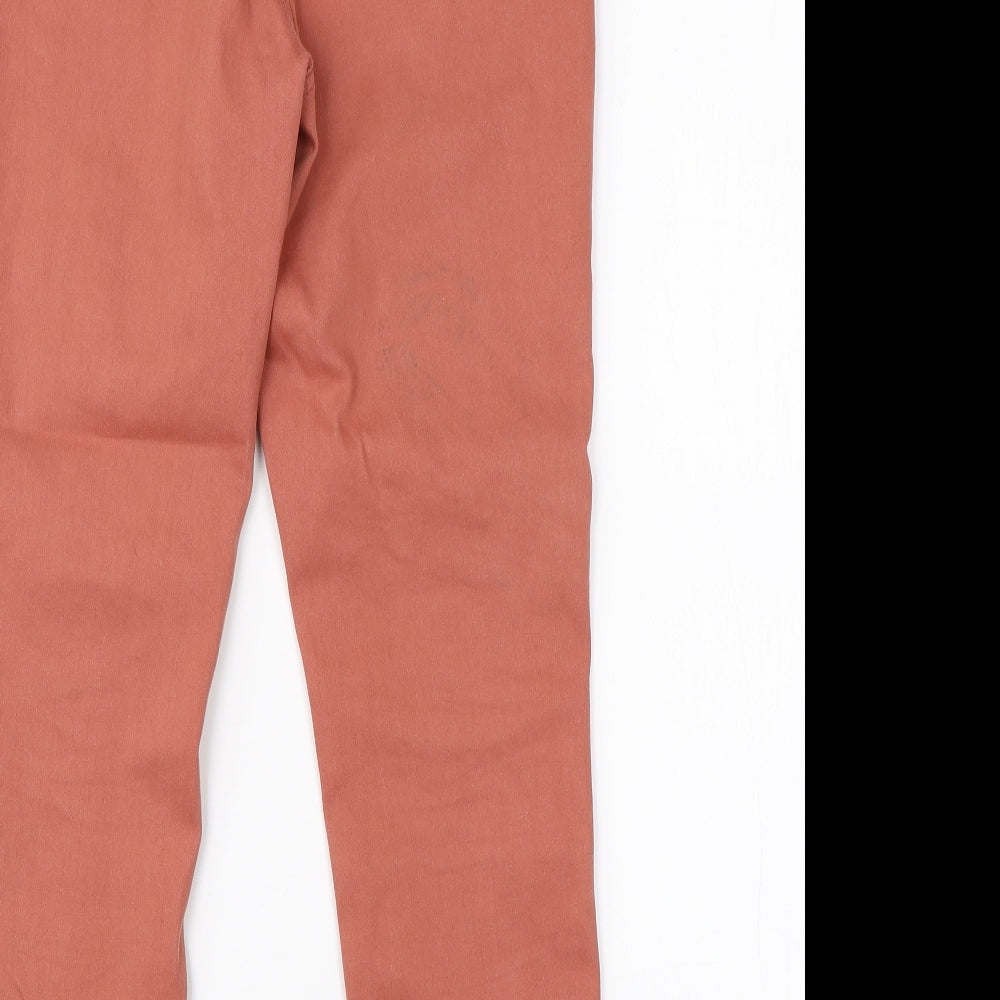 Papaya Womens Pink Cotton Skinny Jeans Size 12 L26 in Regular