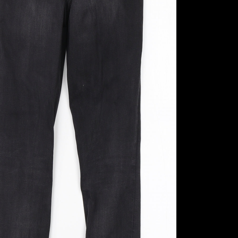 Preworn Womens Black Cotton Skinny Jeans Size 6 L26 in Regular
