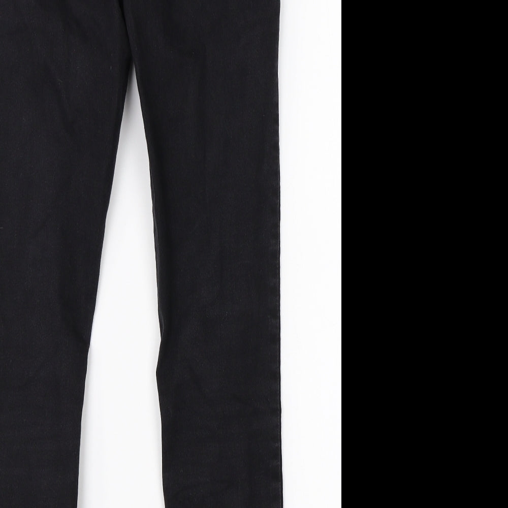Papaya Womens Black Cotton Jegging Jeans Size 10 L28 in Regular