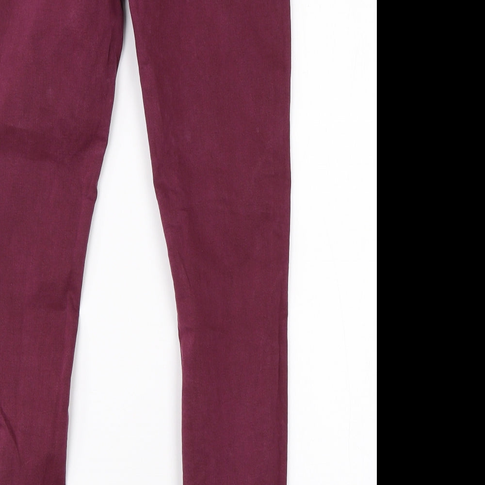 One Love Womens Purple Cotton Skinny Jeans Size L L28 in Regular