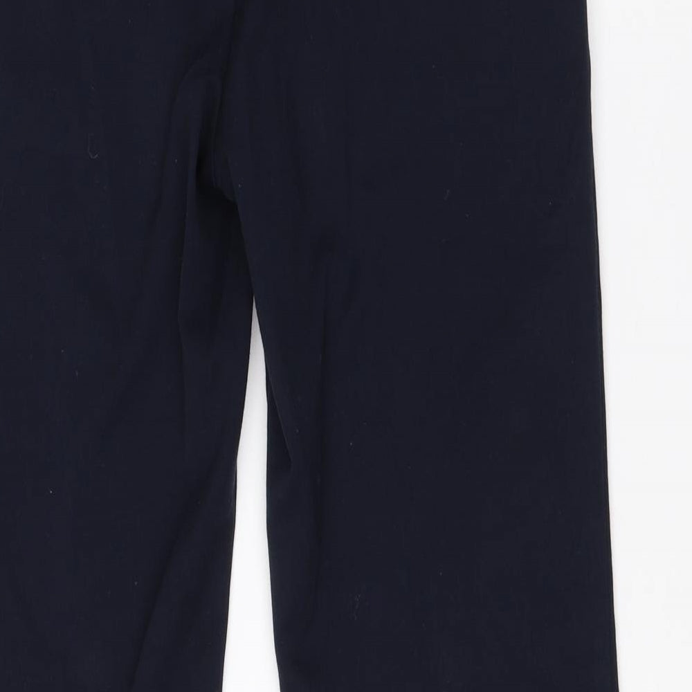 Marks & Spencer Womens Blue Viscose Dress Pants Trousers Size 10 L28 in Regular