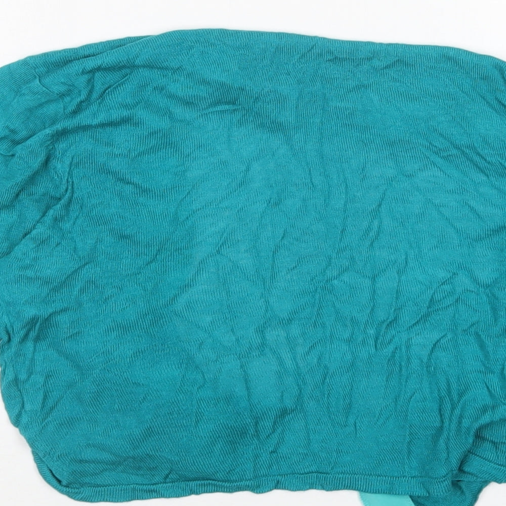 Peacocks Womens Green V-Neck Cardigan Jumper Size 12