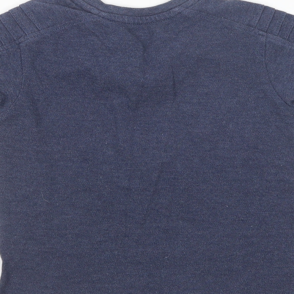 Primark Boys Blue Cotton Basic T-Shirt Size 18-24 Months Round Neck