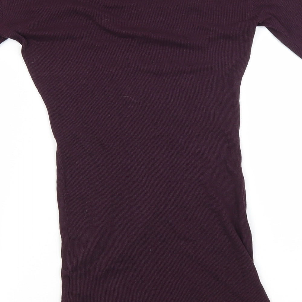 New Look Womens Red Round Neck Cotton Pullover Jumper Size 8
