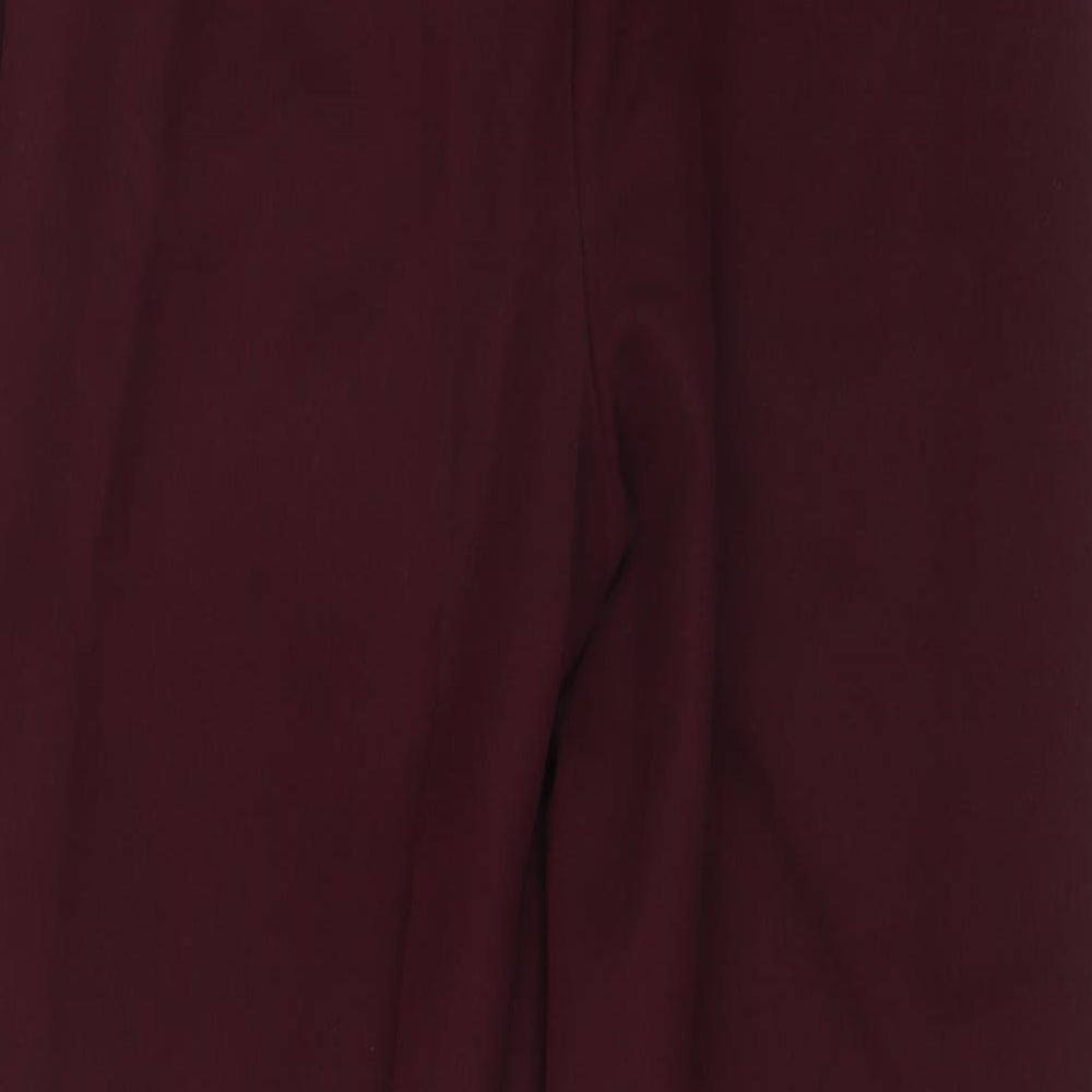 Miss Selfridge Womens Red Polyester Carrot Trousers Size 8 L23 in Regular