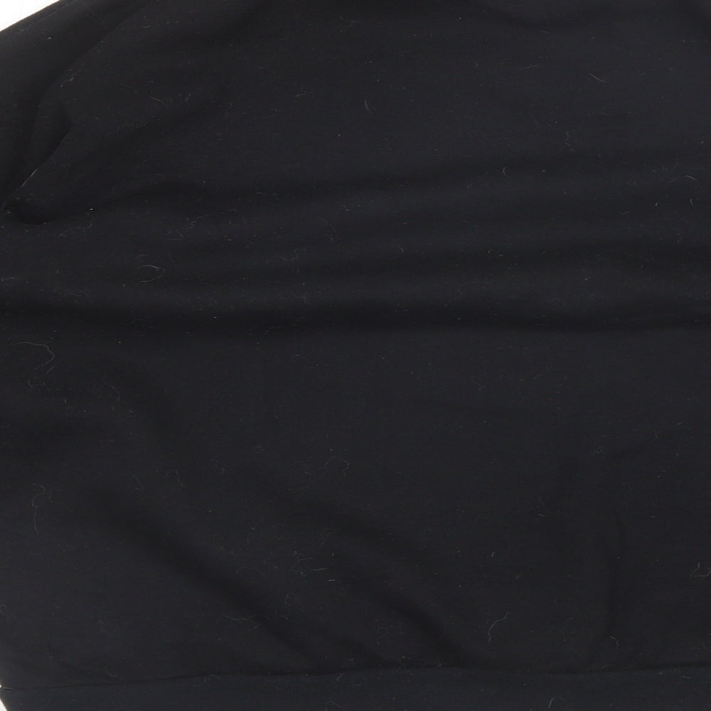 Nasty Gal Womens Black Round Neck Cotton Pullover Jumper Size 18