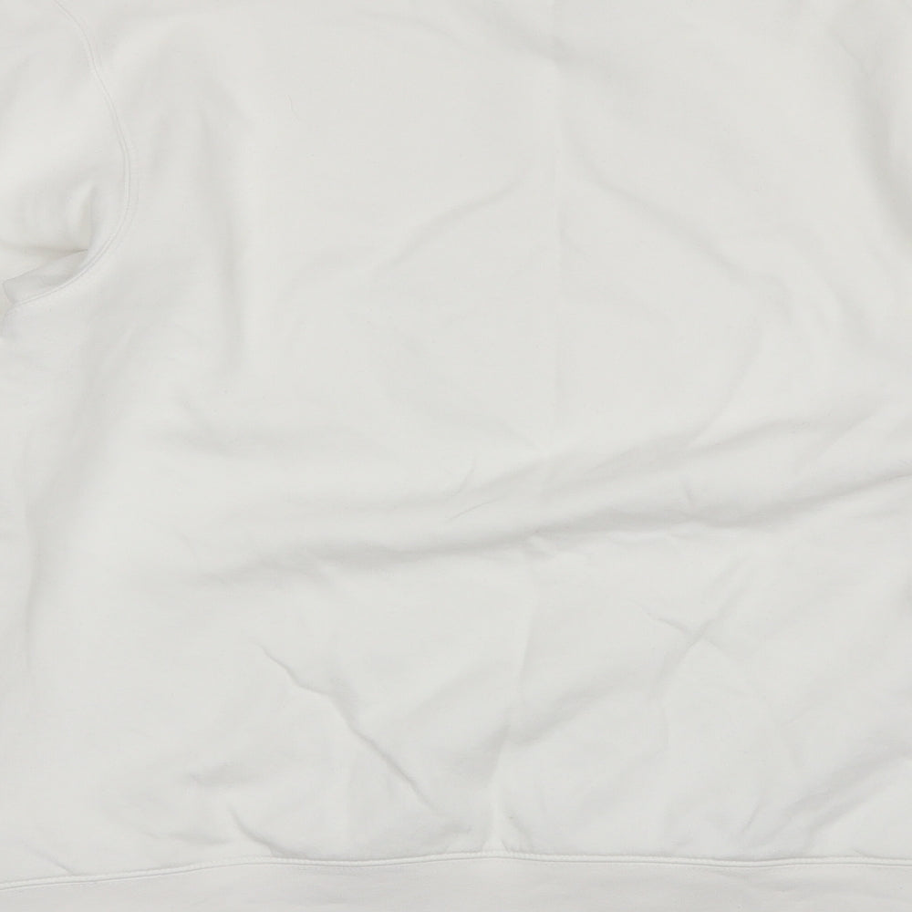 B&C Womens White Round Neck Cotton Pullover Jumper Size XL