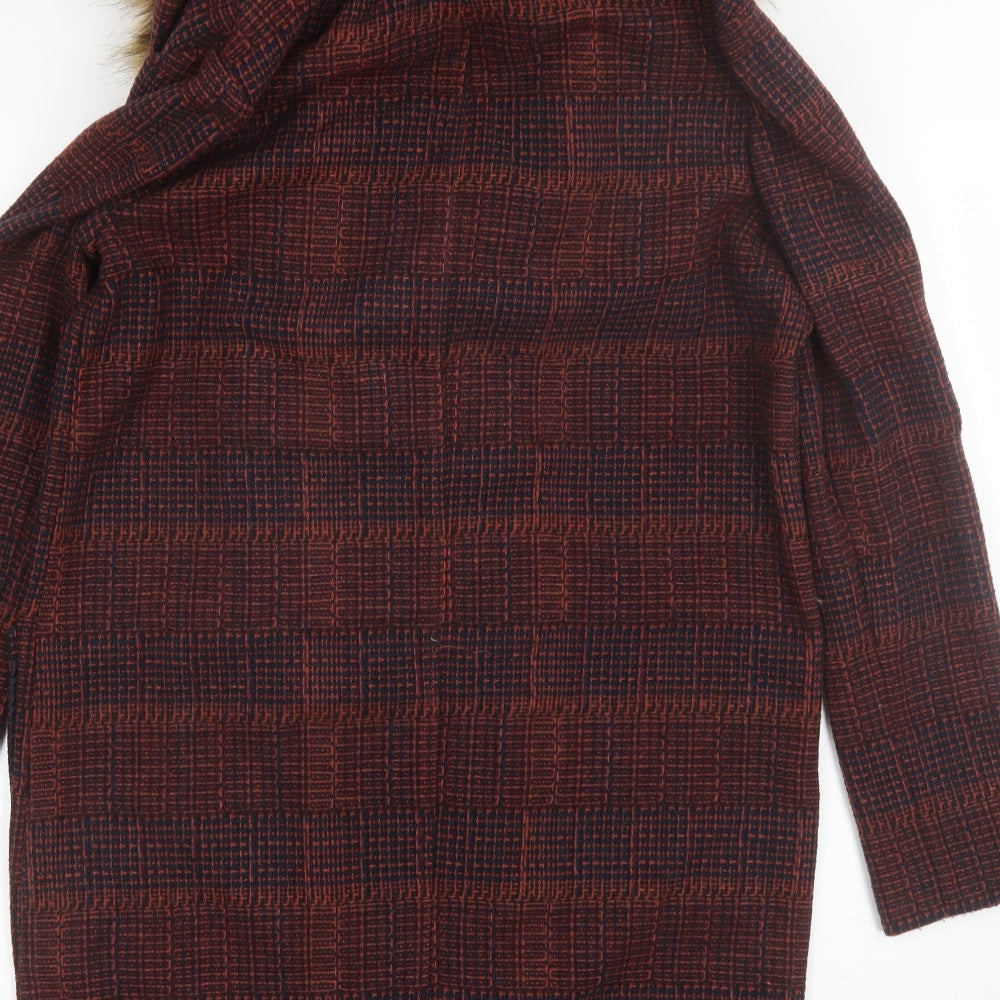 Redherring Womens Red Overcoat Jacket Size 10