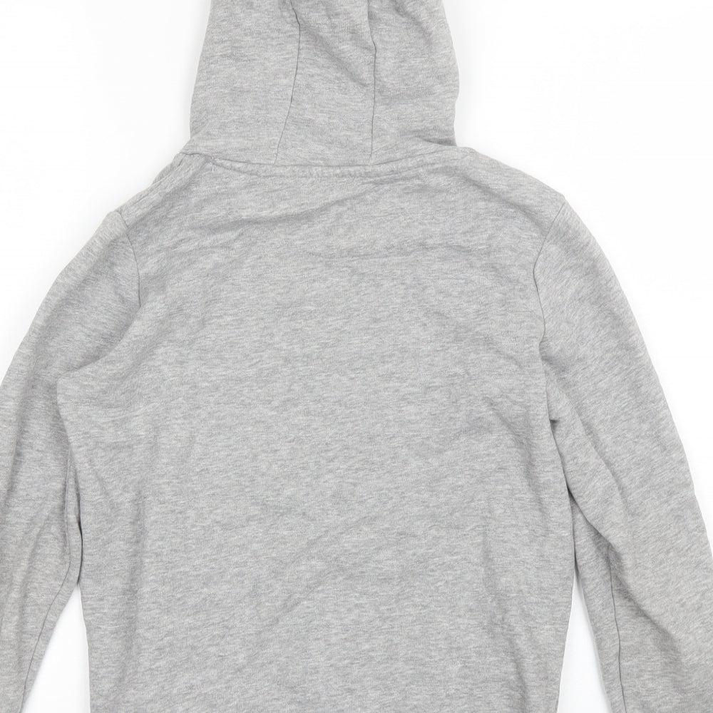 Brave Soul Boys Grey Cotton Pullover Hoodie Size 9-10 Years