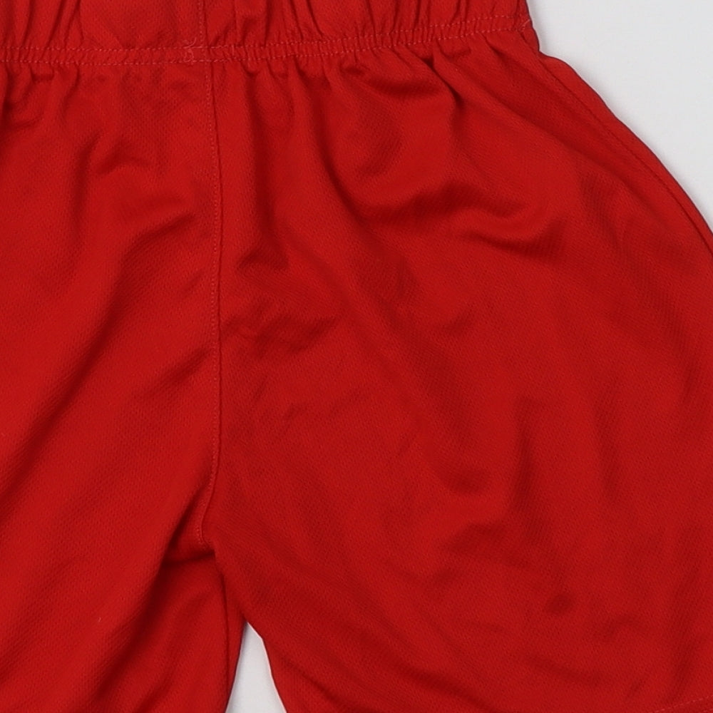 George Boys Red Polyester Sweat Shorts Size 9-10 Years Regular - Wales