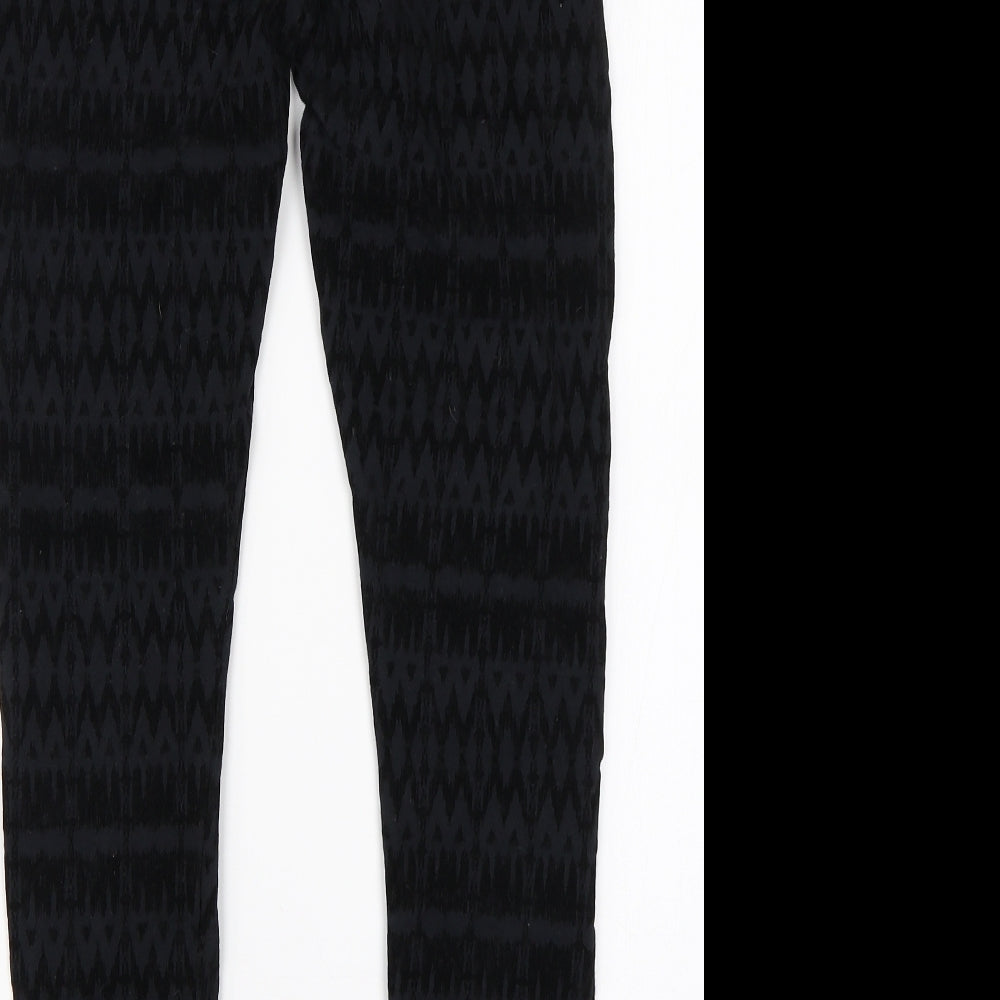 Papaya Womens Black Cotton Jegging Jeans Size 10 L25 in Regular
