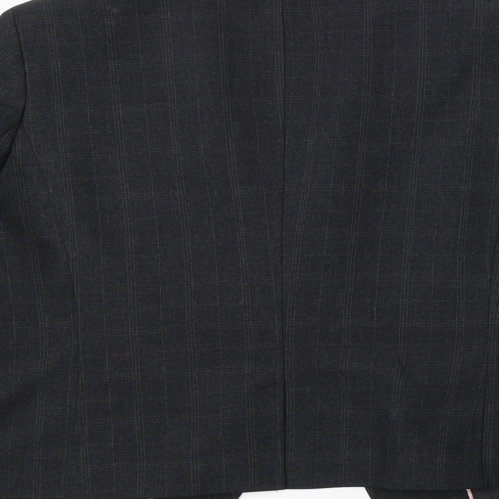 Evie Womens Grey Polyester Jacket Suit Jacket Size 14