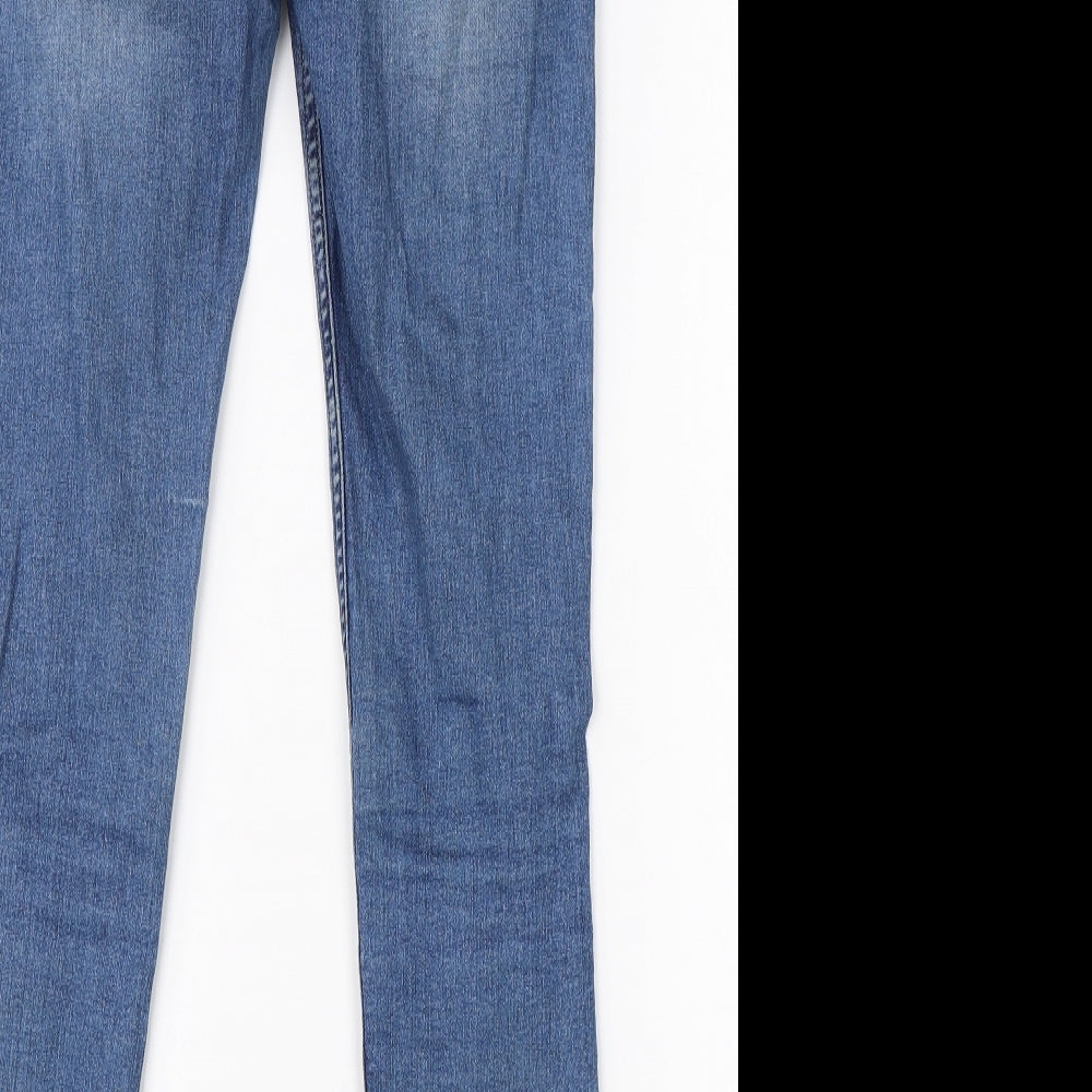 Divided Womens Blue Cotton Skinny Jeans Size 8 L28 in Regular