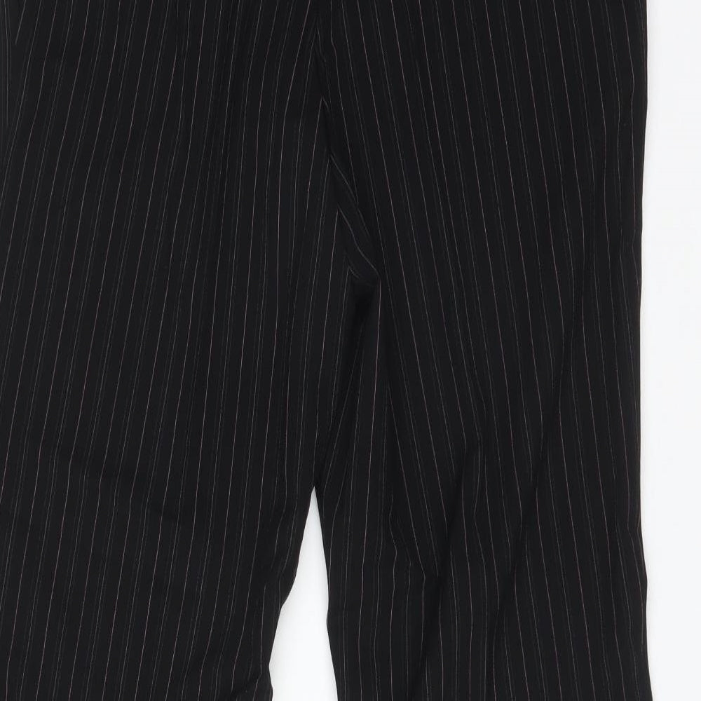 Marks & Spencer Womens Multicoloured Striped Polyester Dress Pants Trousers Size 12 L28 in Regular