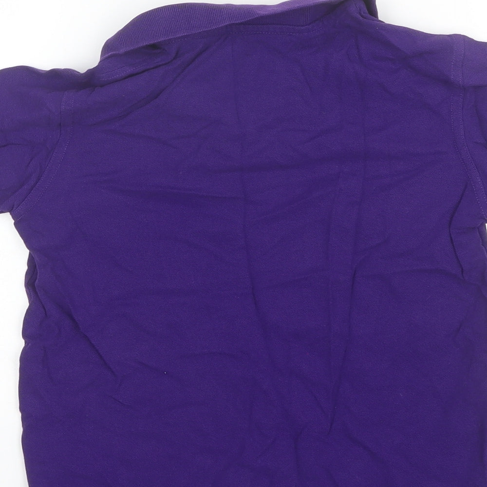 George Boys Purple Cotton Basic Polo Size 9-10 Years Collared