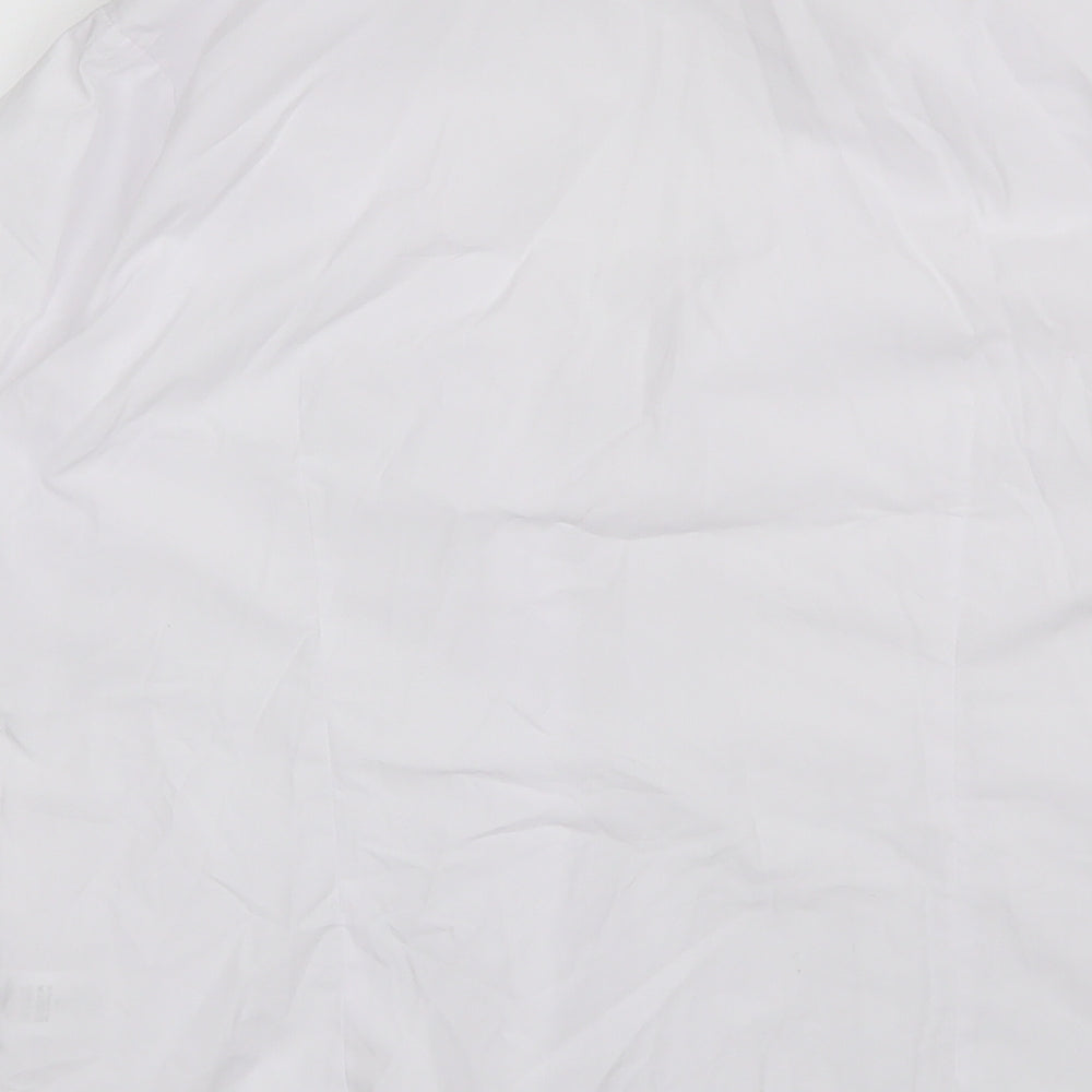George Girls White Polyester Basic Button-Up Size 16 Years Collared
