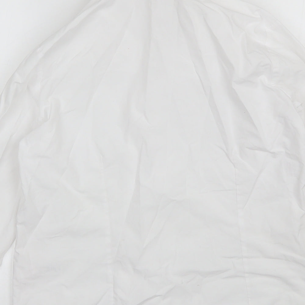 George Girls White Polyester Basic Button-Up Size 11-12 Years Collared