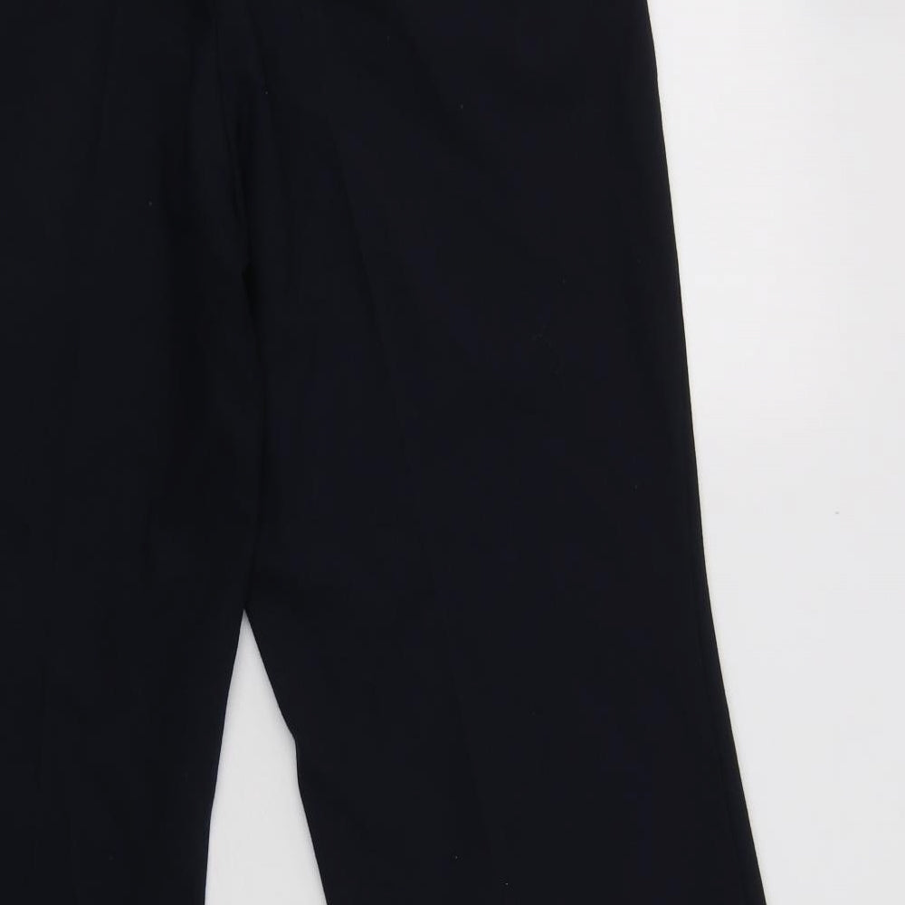 M&S Womens Blue Polyester Dress Pants Trousers Size 14 L29 in Regular