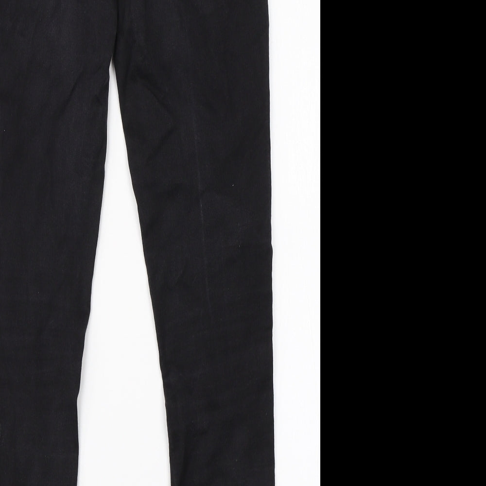 Dorothy Perkins Womens Black Cotton Skinny Jeans Size 6 L28 in Regular